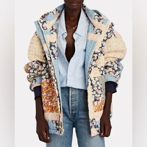 Sea New York “Sydney” Quilted Puffer Jacket. Patchwork Quilt Pattern. Medium